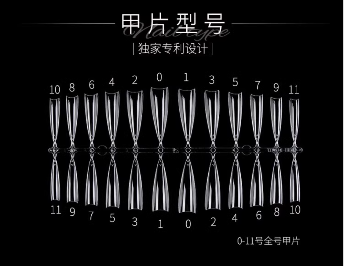 YHH Gel D Arc Moon Shape Nail Tips