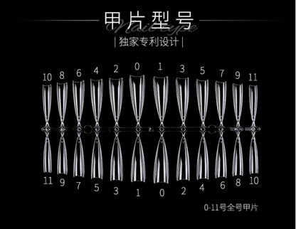 YHH Gel D Arc Moon Shape Nail Tips