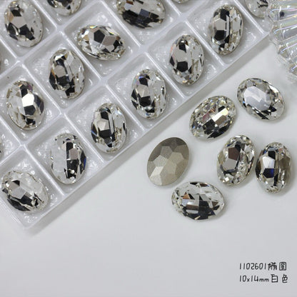 NF Select Nail Formula Pointed Base 10*14mm Oval Diamond 3pcs