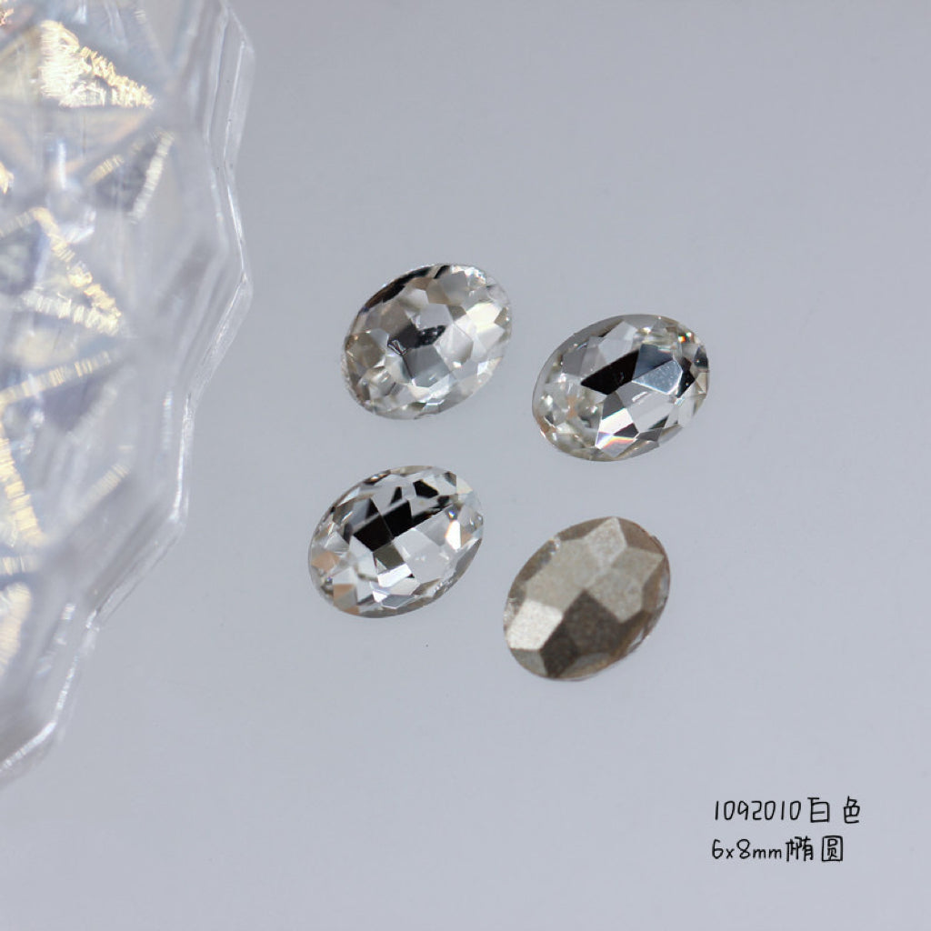 Nail Formula Pointed Base 6*8mm Oval Diamond 4pcs