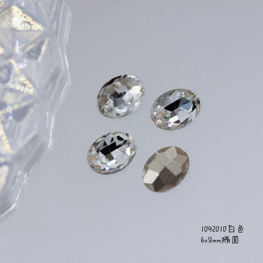 Nail Formula Pointed Base 6*8mm Oval Diamond 4pcs