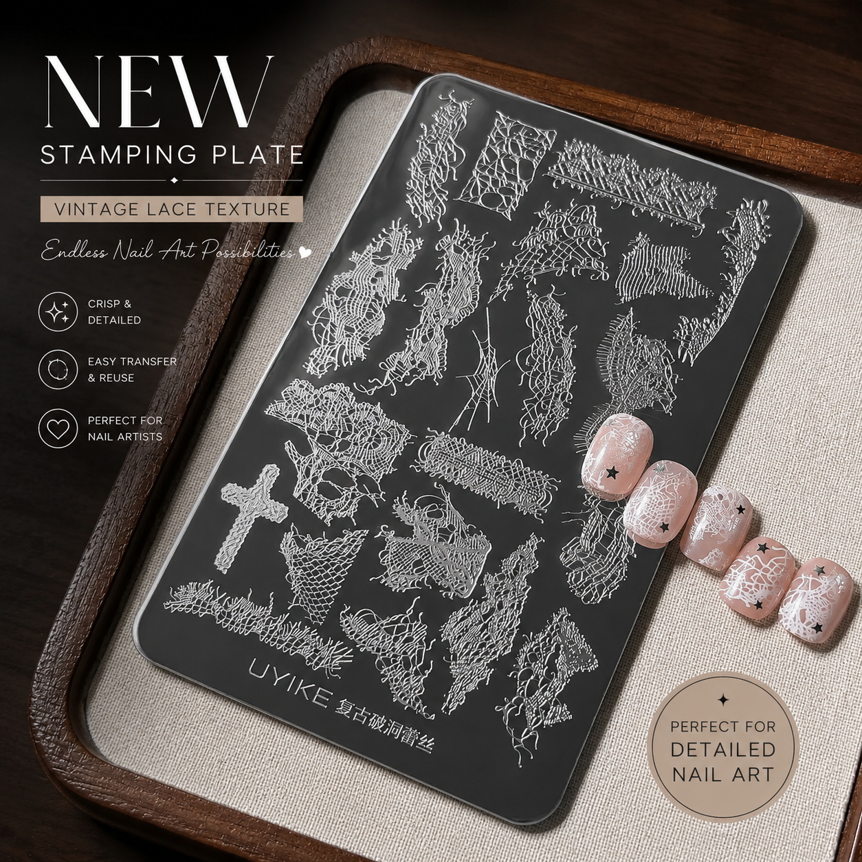 NF Select Nail Stamping Plate Vintage Lace