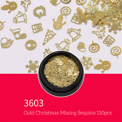 Mixing Christmas and Snowflake Nail Sequins Collection