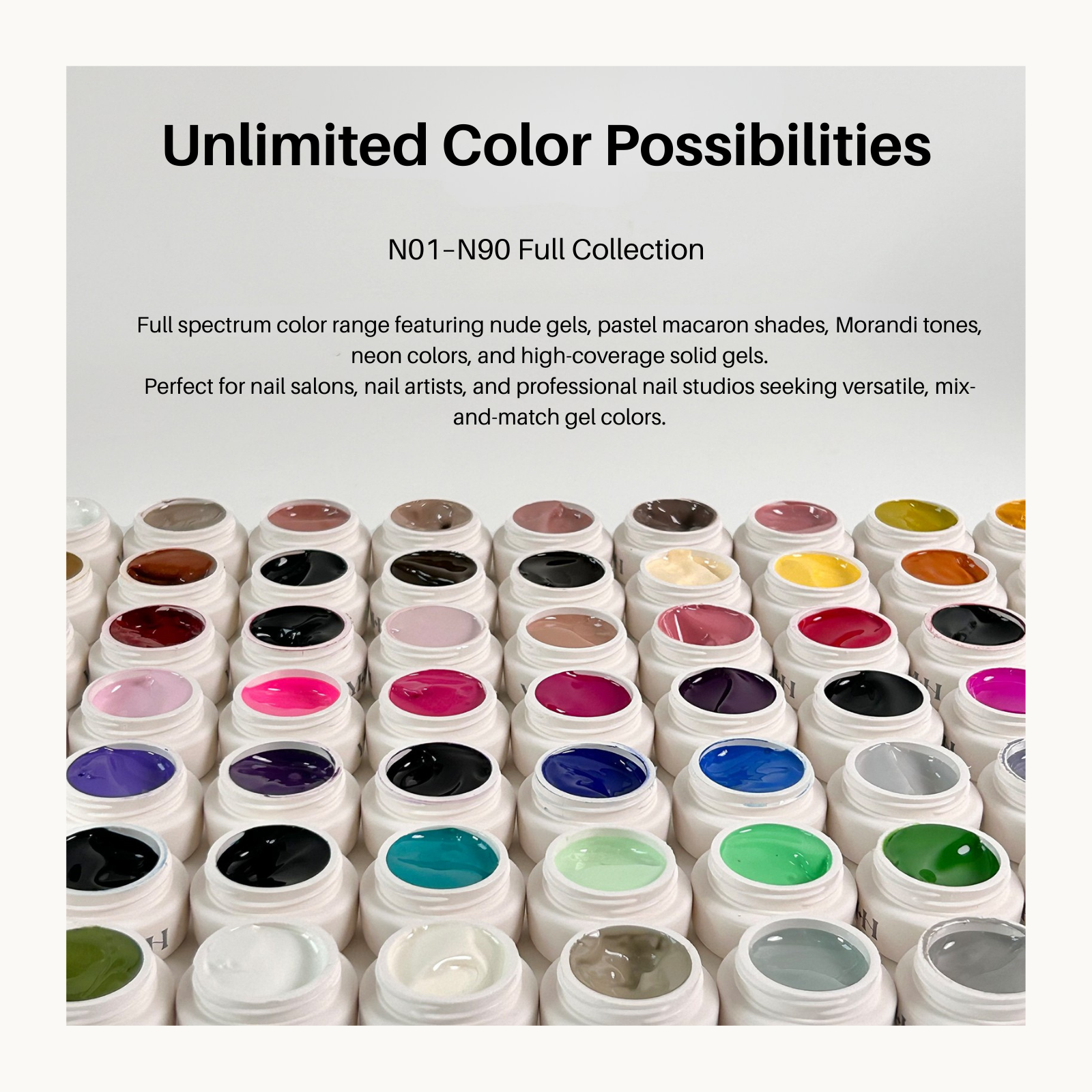 YHH N Series Cream Color & Art Pot Gel - (Misty Pine Sea N61-N70) - image 4