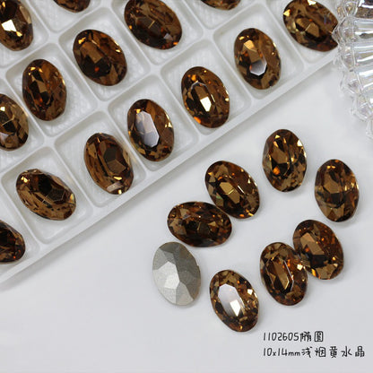 NF Select Nail Formula Pointed Base 10*14mm Oval Diamond 3pcs