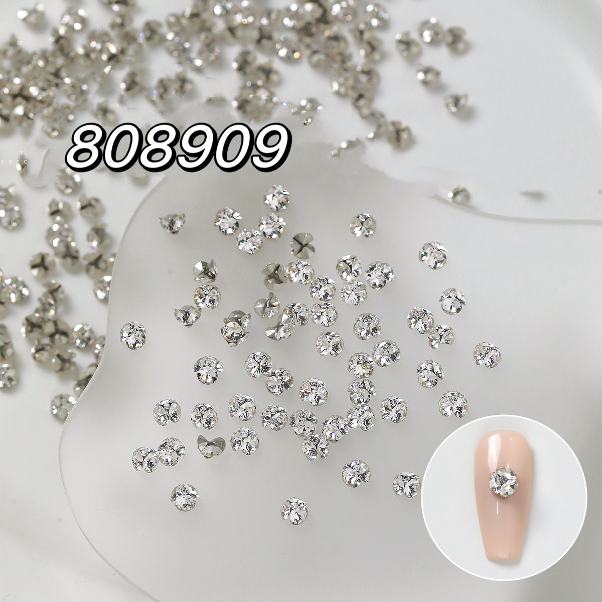 808909 K9 SS16 Mini Transparent Pile Diamond Rhinestone 10pcs
