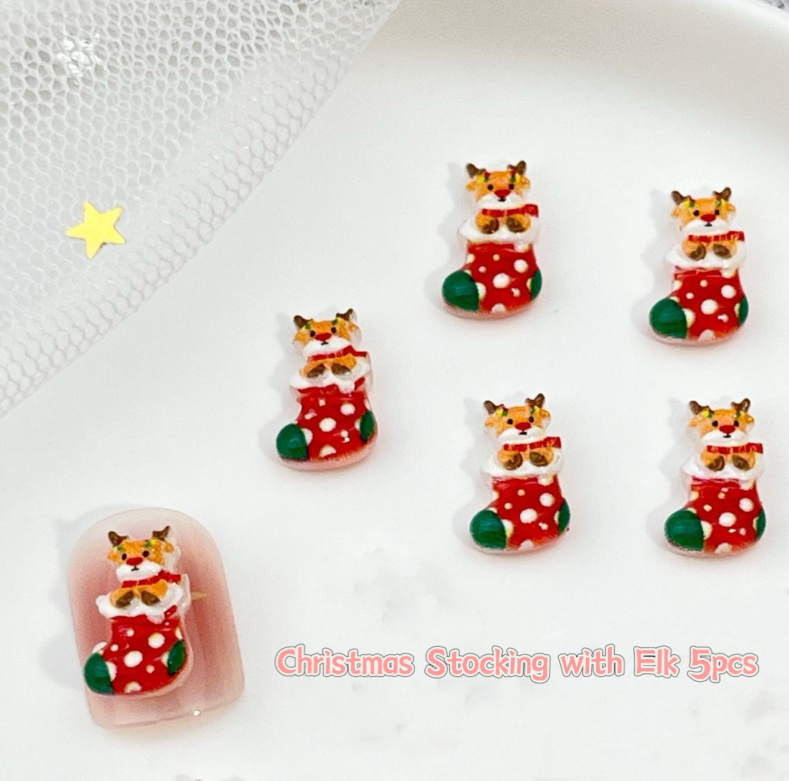 3D Nail Art Resin Christmas Collection 5pcs Each