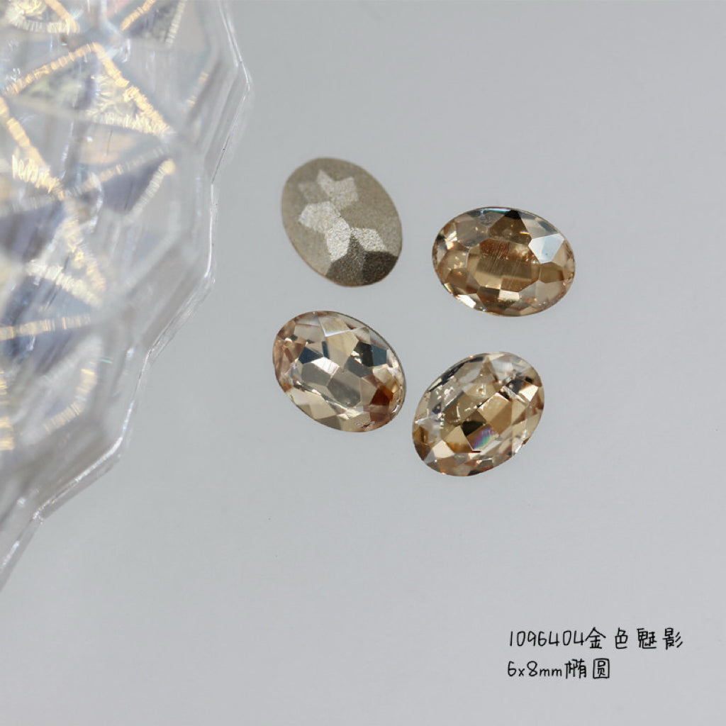 Nail Formula Pointed Base 6*8mm Oval Diamond 4pcs