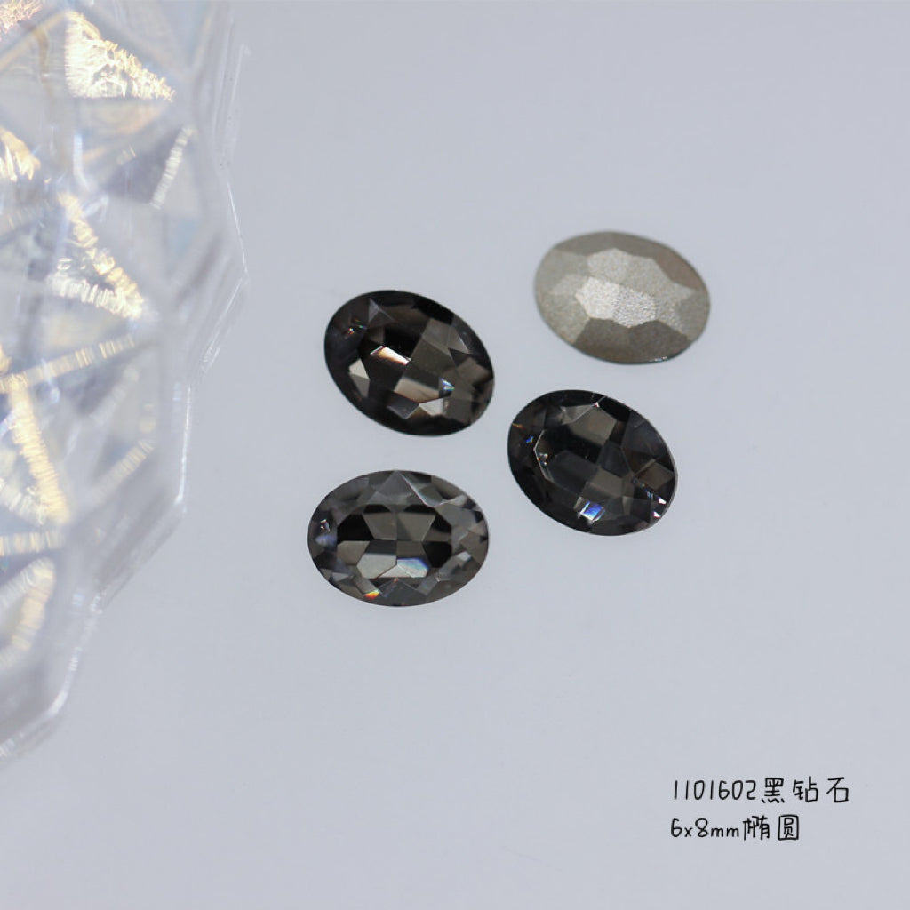 Nail Formula Pointed Base 6*8mm Oval Diamond 4pcs