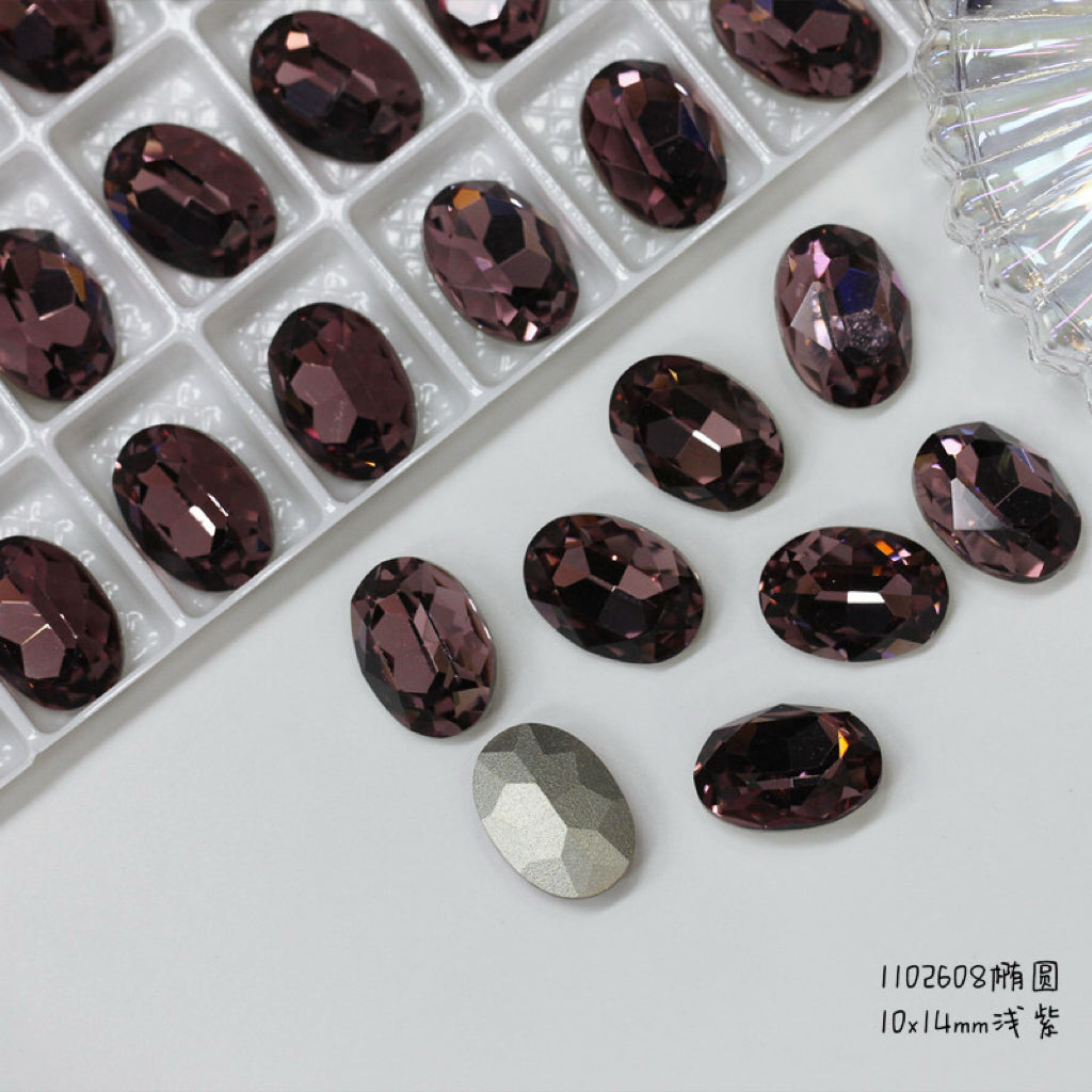 NF Select Nail Formula Pointed Base 10*14mm Oval Diamond 3pcs