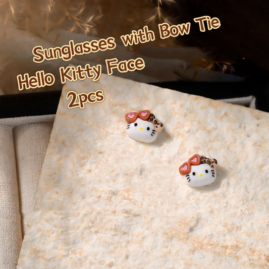 3D Nail Art Resin Leopard Print Hello Kitty Collection