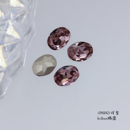 Nail Formula Pointed Base 6*8mm Oval Diamond 4pcs