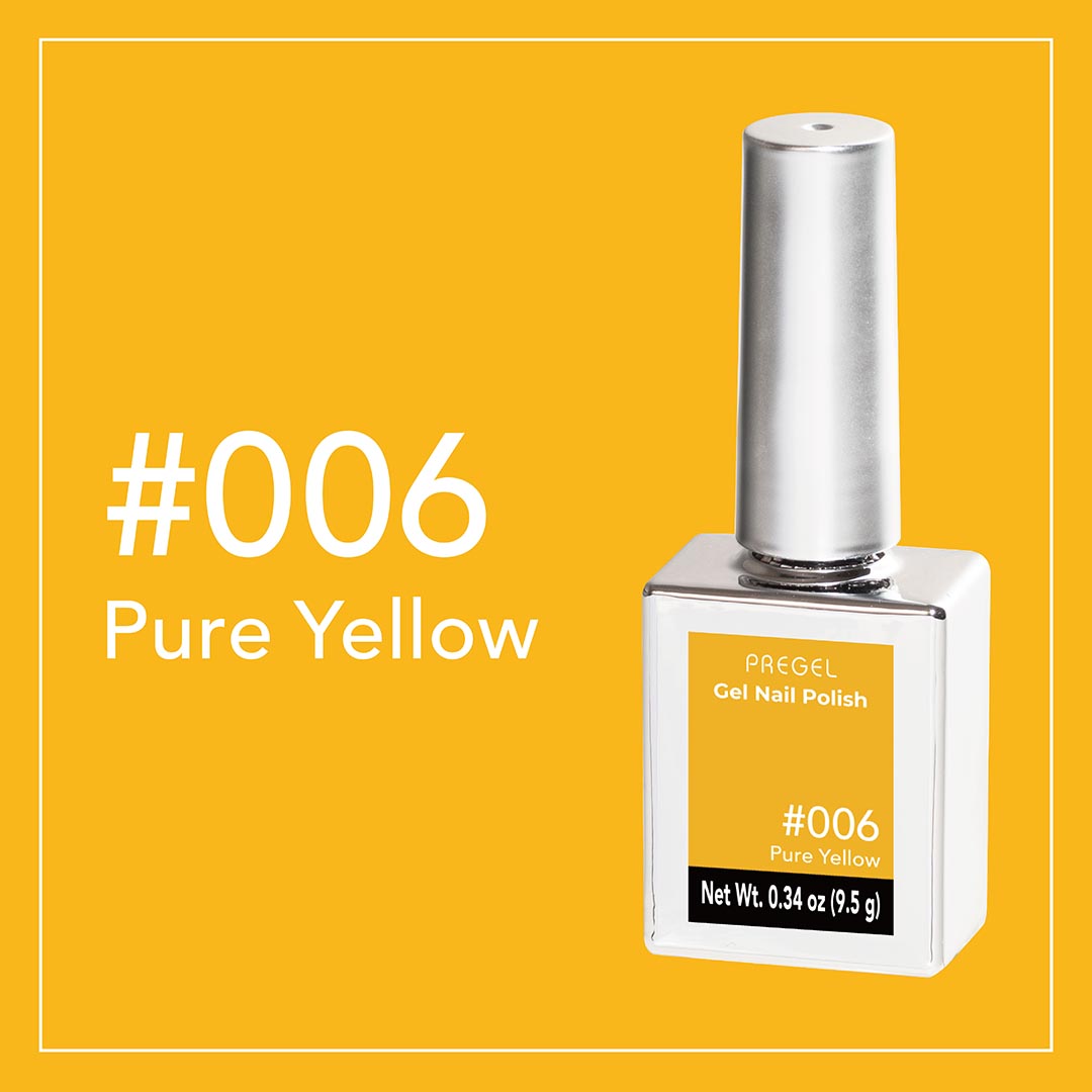 PREGEL COLOR SERIES GEL NAIL POLISH Pure Yellow 006 9.5g
