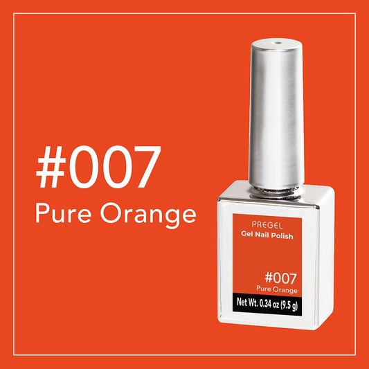 PREGEL COLOR SERIES GEL NAIL POLISH Pure Orange 007 9.5g