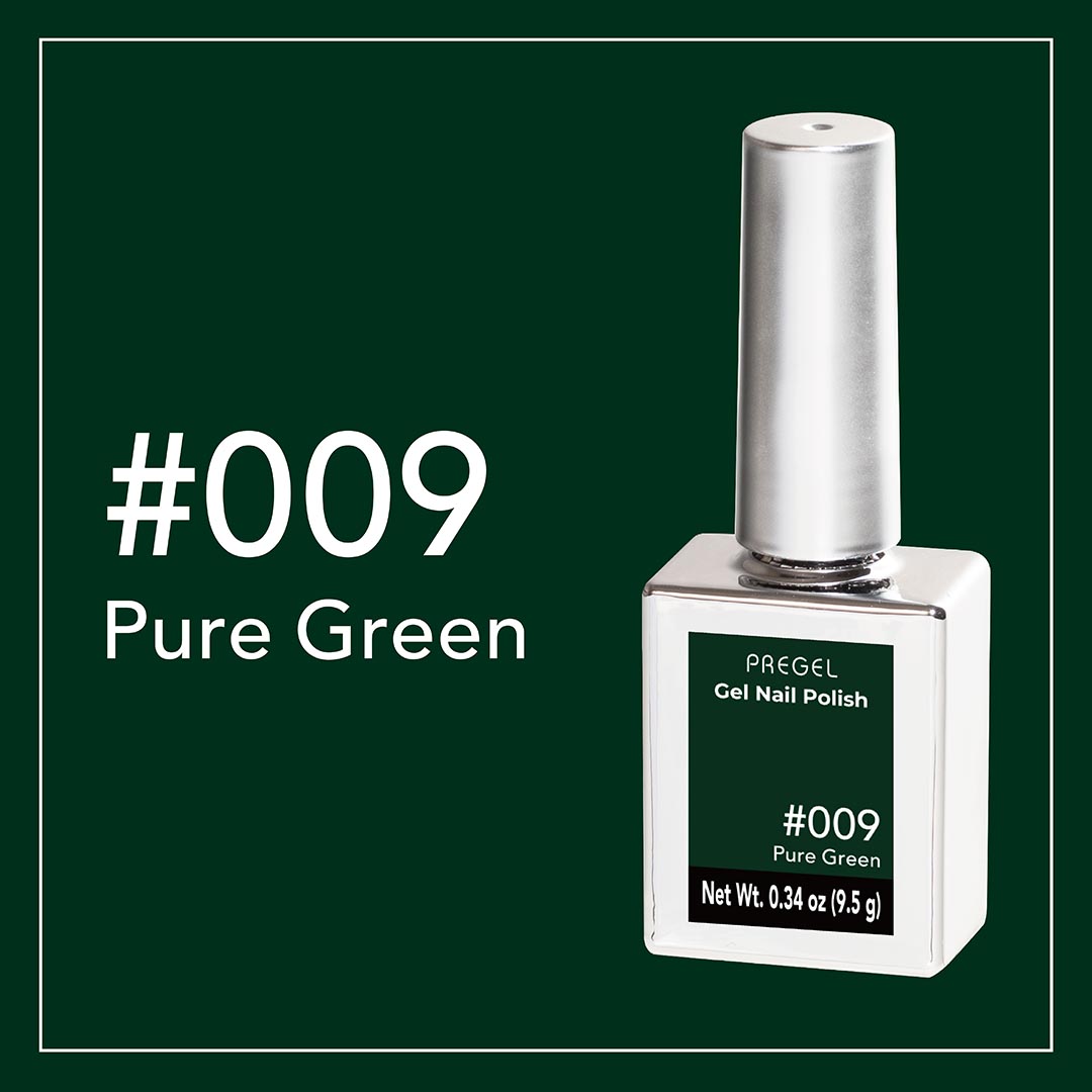 PREGEL COLOR SERIES GEL NAIL POLISH Pure Green 009 9.5g