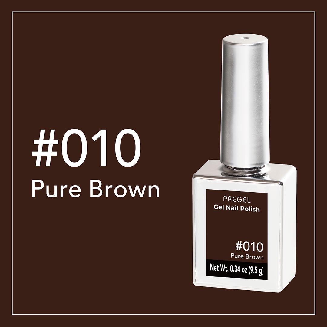 PREGEL COLOR SERIES GEL NAIL POLISH Pure Brown 010 9.5g