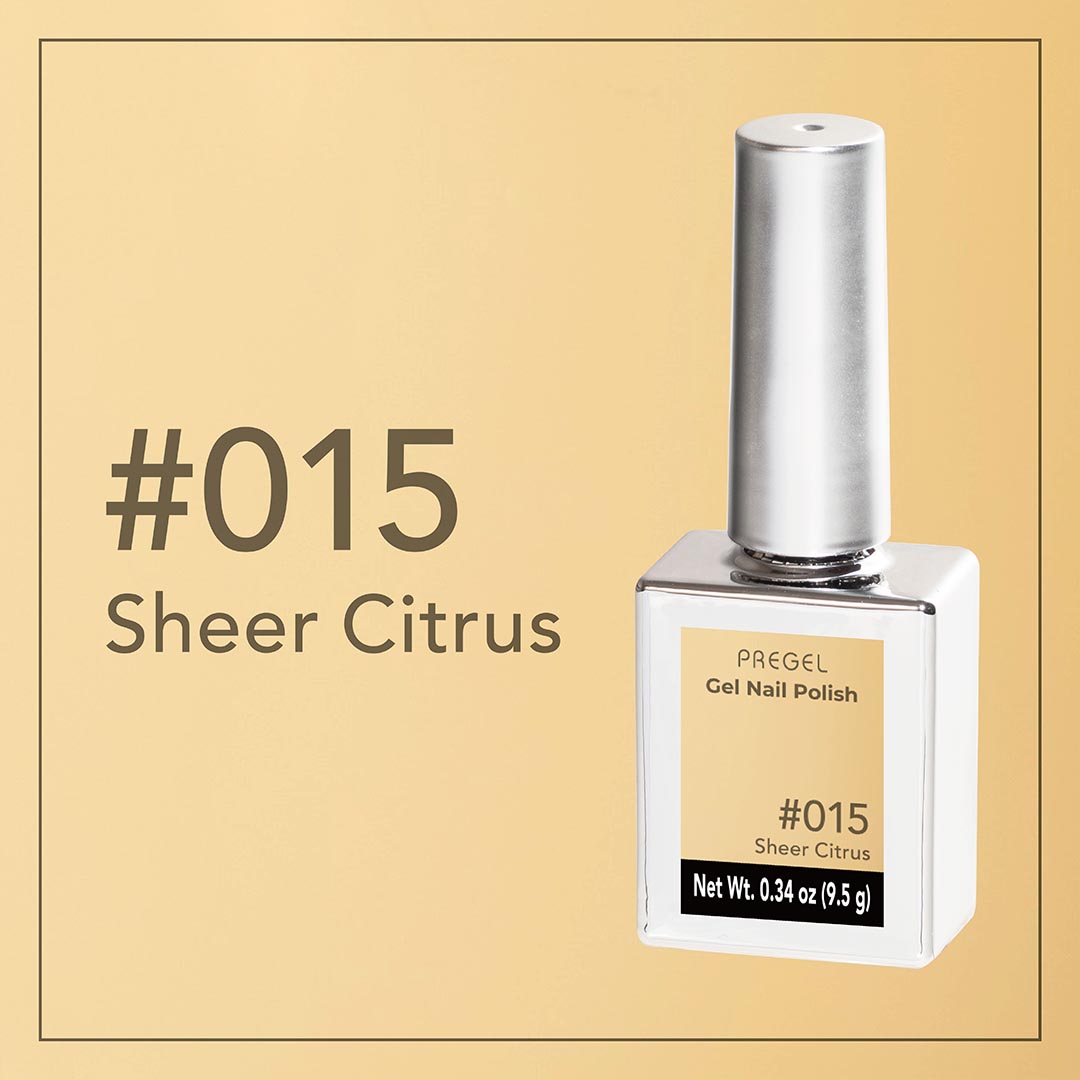 PREGEL COLOR SERIES GEL NAIL POLISH Sheer Citrus 015 9.5g