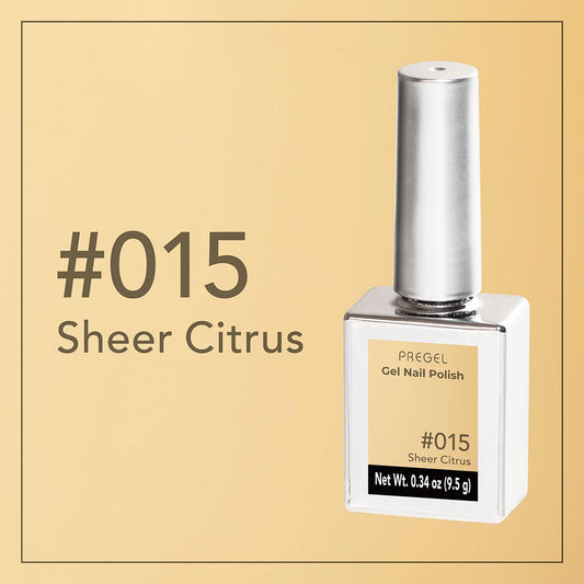 PREGEL COLOR SERIES GEL NAIL POLISH Sheer Citrus 015 9.5g