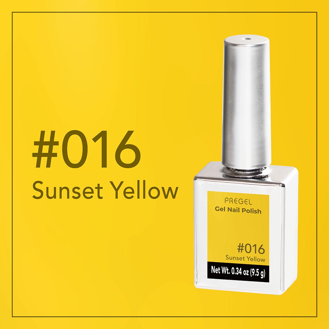 PREGEL COLOR SERIES GEL NAIL POLISH Sunset Yellow 016 9.5g