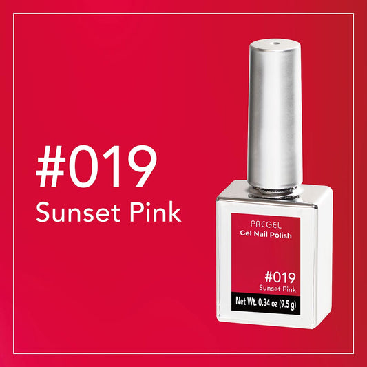 PREGEL COLOR SERIES GEL NAIL POLISH Sunset Pink 019 9.5g