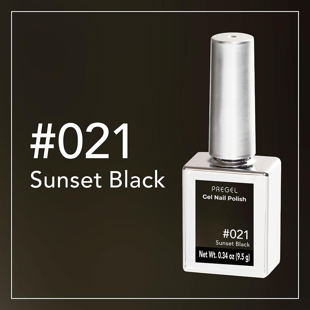 PREGEL COLOR SERIES GEL NAIL POLISH Sunset Black #021 9.5g