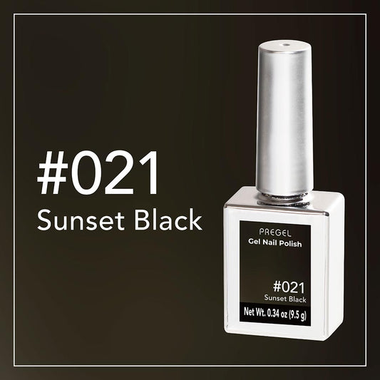 PREGEL COLOR SERIES GEL NAIL POLISH Sunset Black #021 9.5g