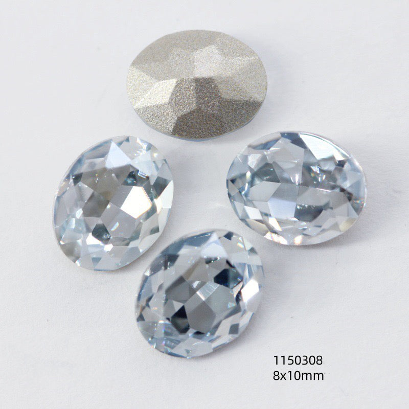 NF Select Nail Formula Pointed Base 8*10mm Oval Diamond 4pcs