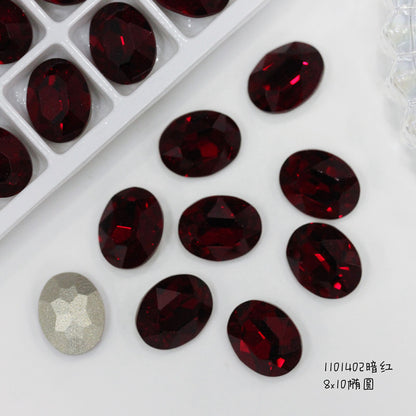 NF Select Nail Formula Pointed Base 8*10mm Oval Diamond 4pcs