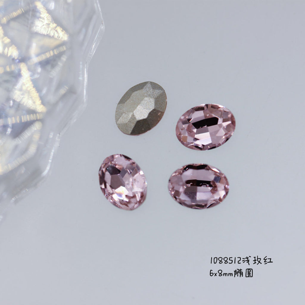Nail Formula Pointed Base 6*8mm Oval Diamond 4pcs