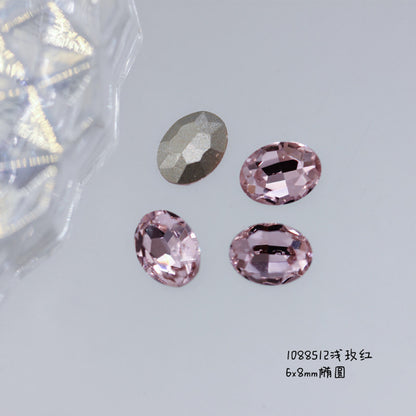 Nail Formula Pointed Base 6*8mm Oval Diamond 4pcs