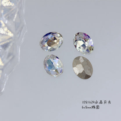 Nail Formula Pointed Base 6*8mm Oval Diamond 4pcs