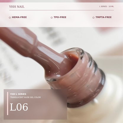 YHH L Series natural nude gel polish in shade L06