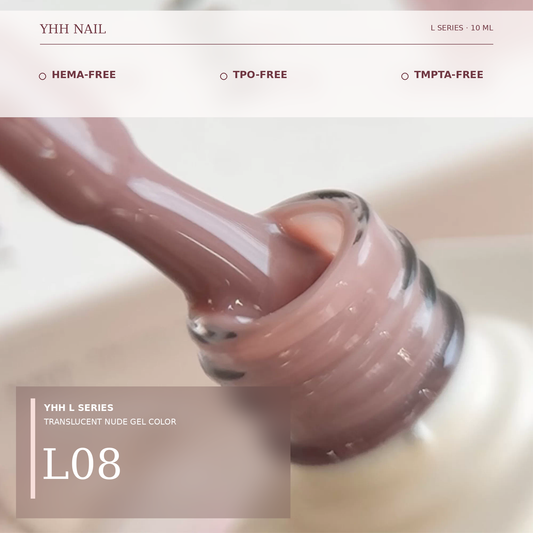 YHH L Series natural nude gel polish in shade L08