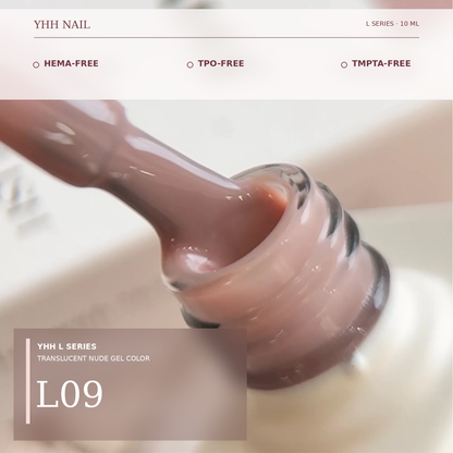 YHH L Series natural nude gel polish in shade L09