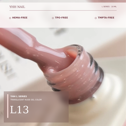 YHH L Series natural nude gel polish in shade L13