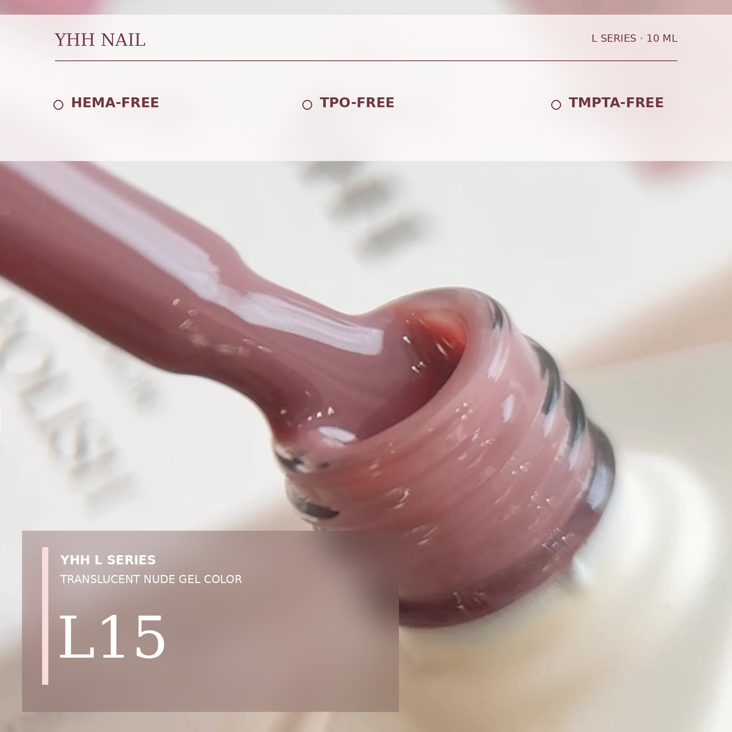 YHH L Series natural nude gel polish in shade L15
