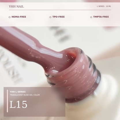 YHH L Series natural nude gel polish in shade L15