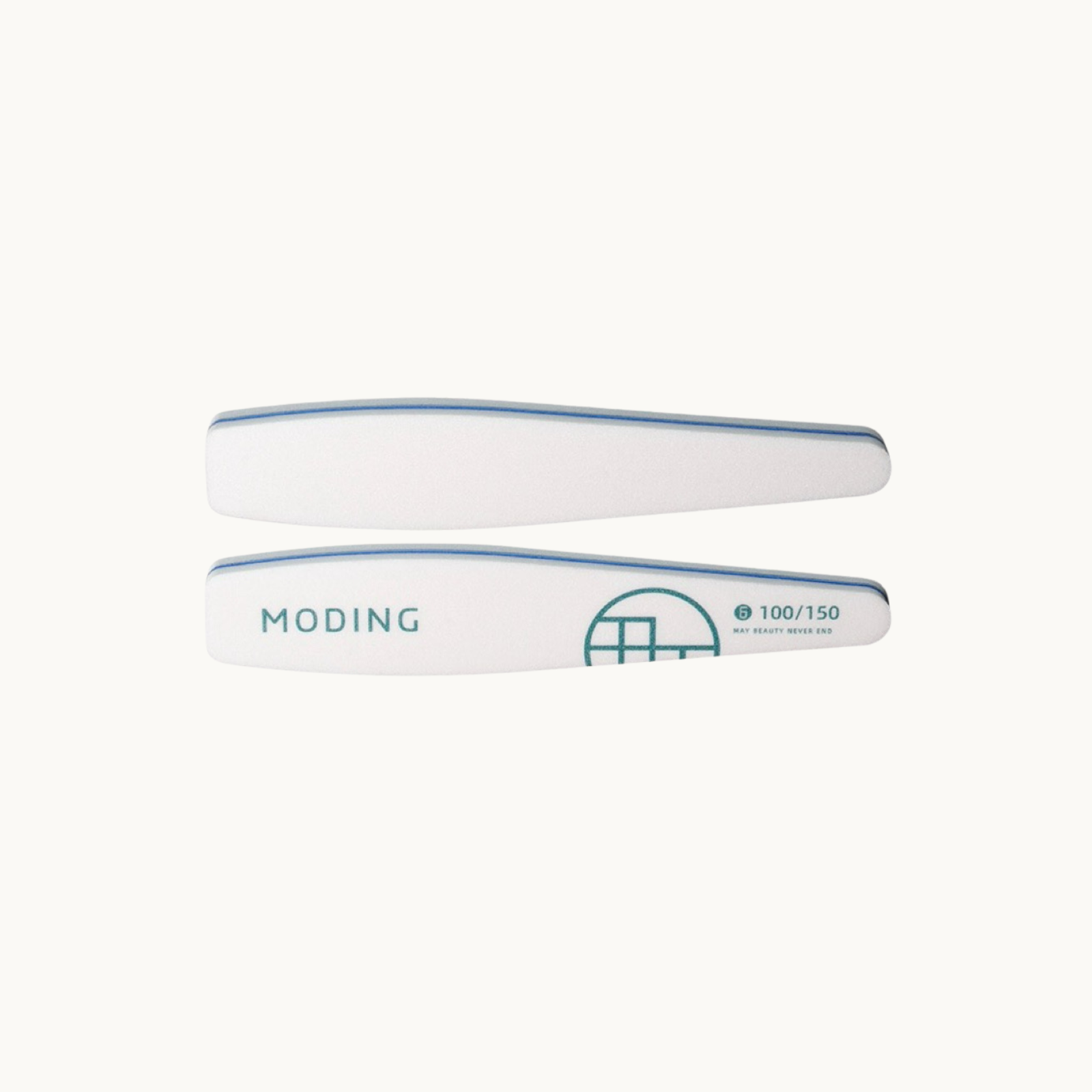 MODING 2nd generation baseball-shaped sponge buffer file with 100/150 grit for smoothing and refining uneven nail surfaces