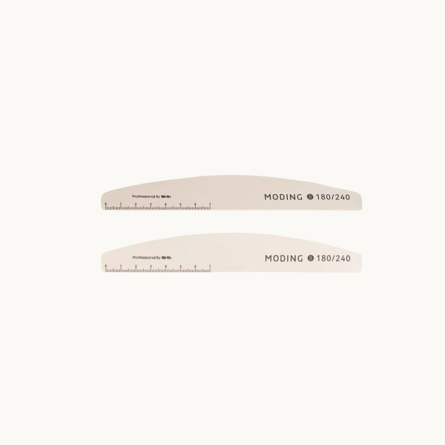 MODING FS moon-shaped 180/240 grit natural nail file for precise edge shaping and gentle refinement