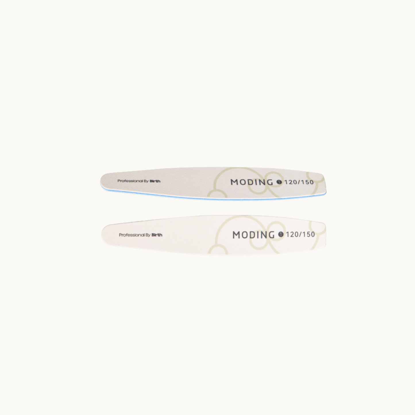 MODING FS professional 120/150 grit bat-shaped hard zebra nail file for gel extension shaping