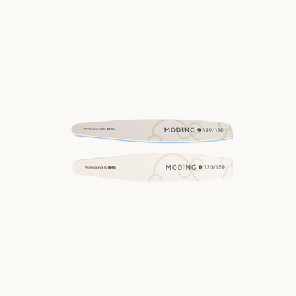 MODING FS professional 120/150 grit bat-shaped hard zebra nail file for gel extension shaping