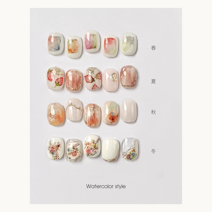 Close-up of MODING solid watercolor palette with 36-color swatch card and brush, suitable for fine nail art detailing.