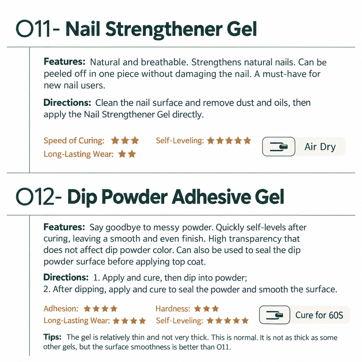MR NAIL O Series Functional Gels Series 13g 【HEMA & TOP Free】 - image 22
