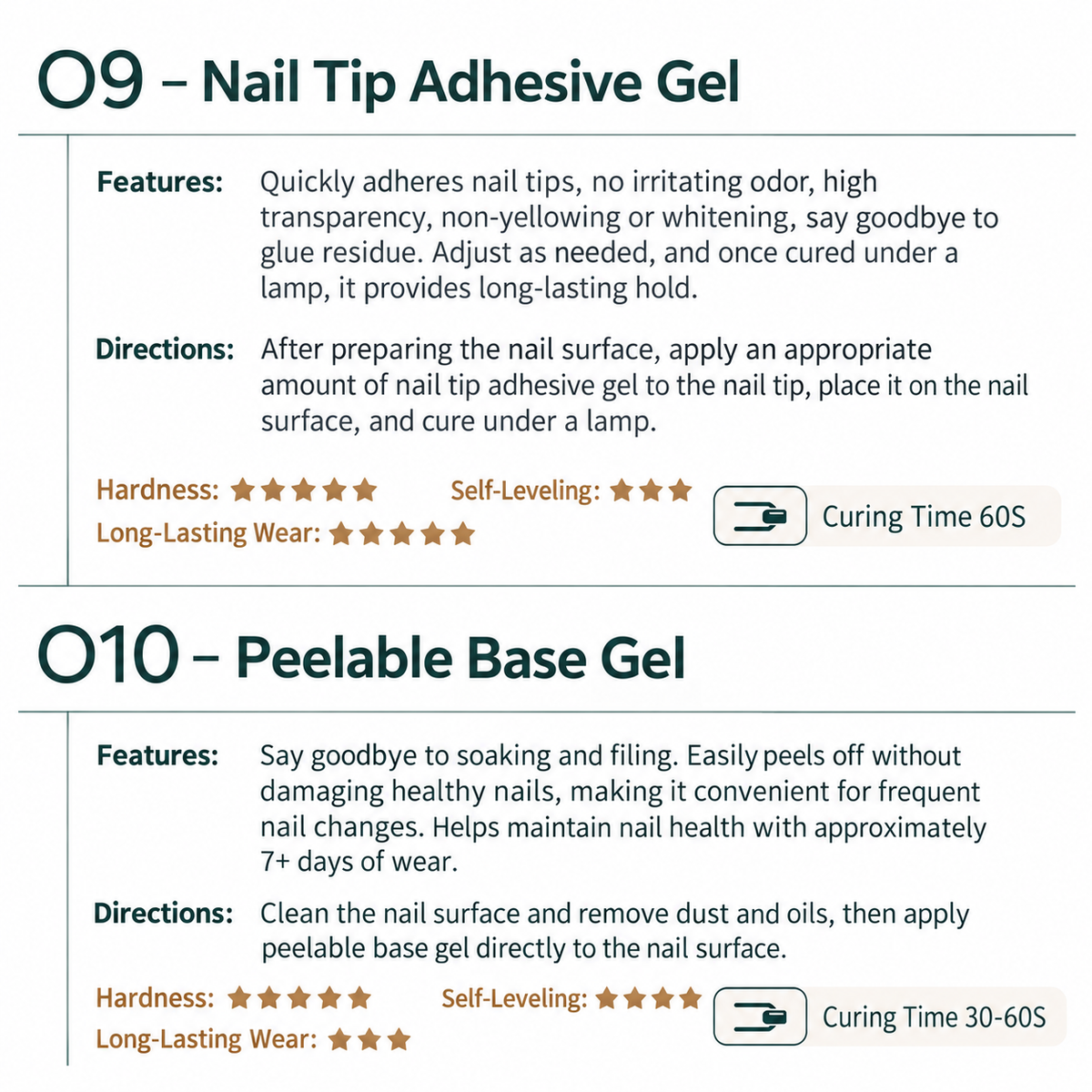 MR NAIL O Series Functional Gels Series 13g 【HEMA & TOP Free】 - image 21
