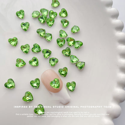 Nail Formula Pointed Base 6*6mm Heart Diamond 6pcs