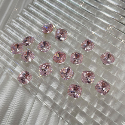 Nail Formula Pointed Base 6*6mm Square Cushion Cut Diamond 6pcs