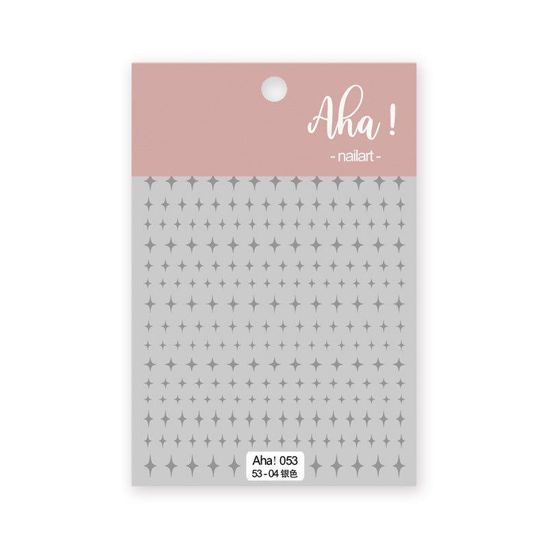 Aha! Nailart Silver Small Star Nail Art Stickers 053-04