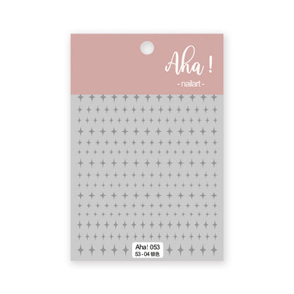 Aha! Nailart Silver Small Star Nail Art Stickers 053-04