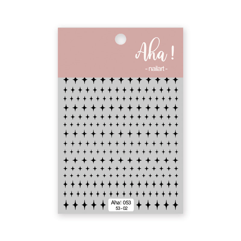 Aha! NailArt Black Star Small 053-02