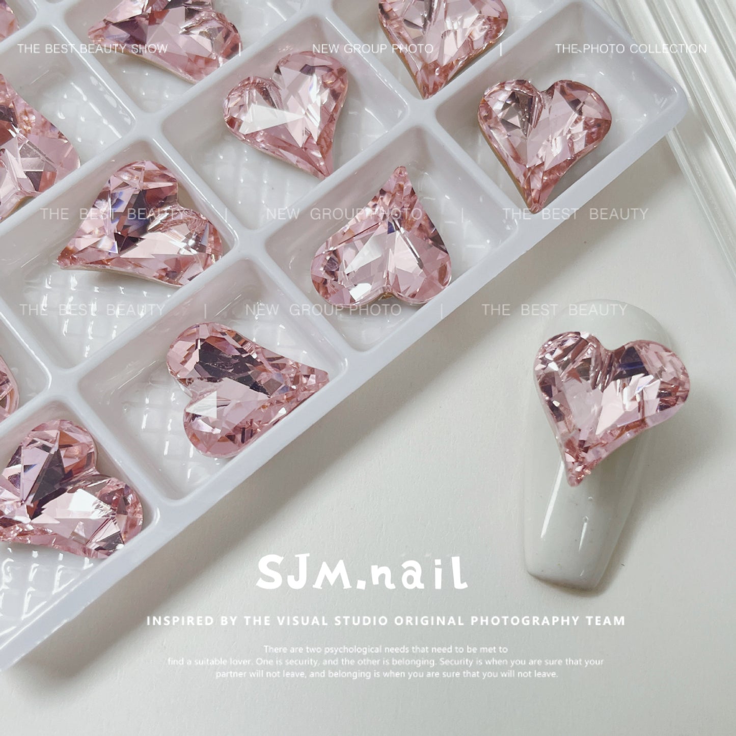 Nail Formula 12*13mm Heart Crystal K9 2pcs